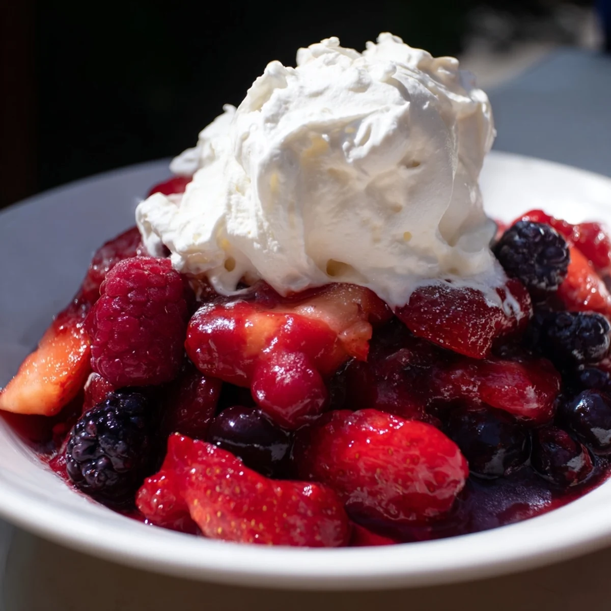 Beerige Kompott mit Sahne